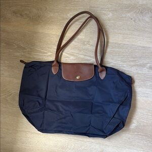 Longchamp Navy Blue Tote Bag